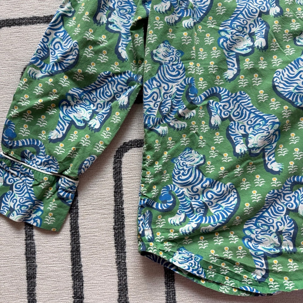 Printfresh Tiger Queen Long Cotton Pajama Set Size Medium - Picture 5 of 12